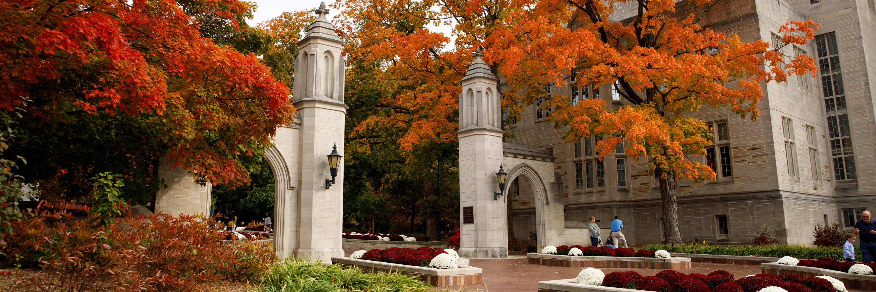 The Indiana University Sample Gates in the fall.